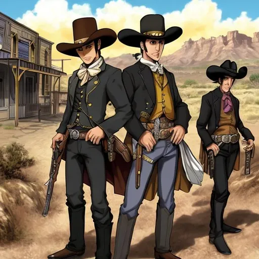 Prompt: anime in the wildwest
