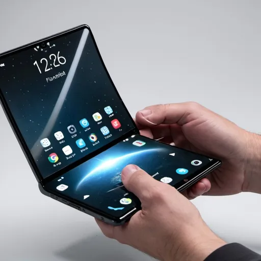 Prompt: a folding phone from the future
