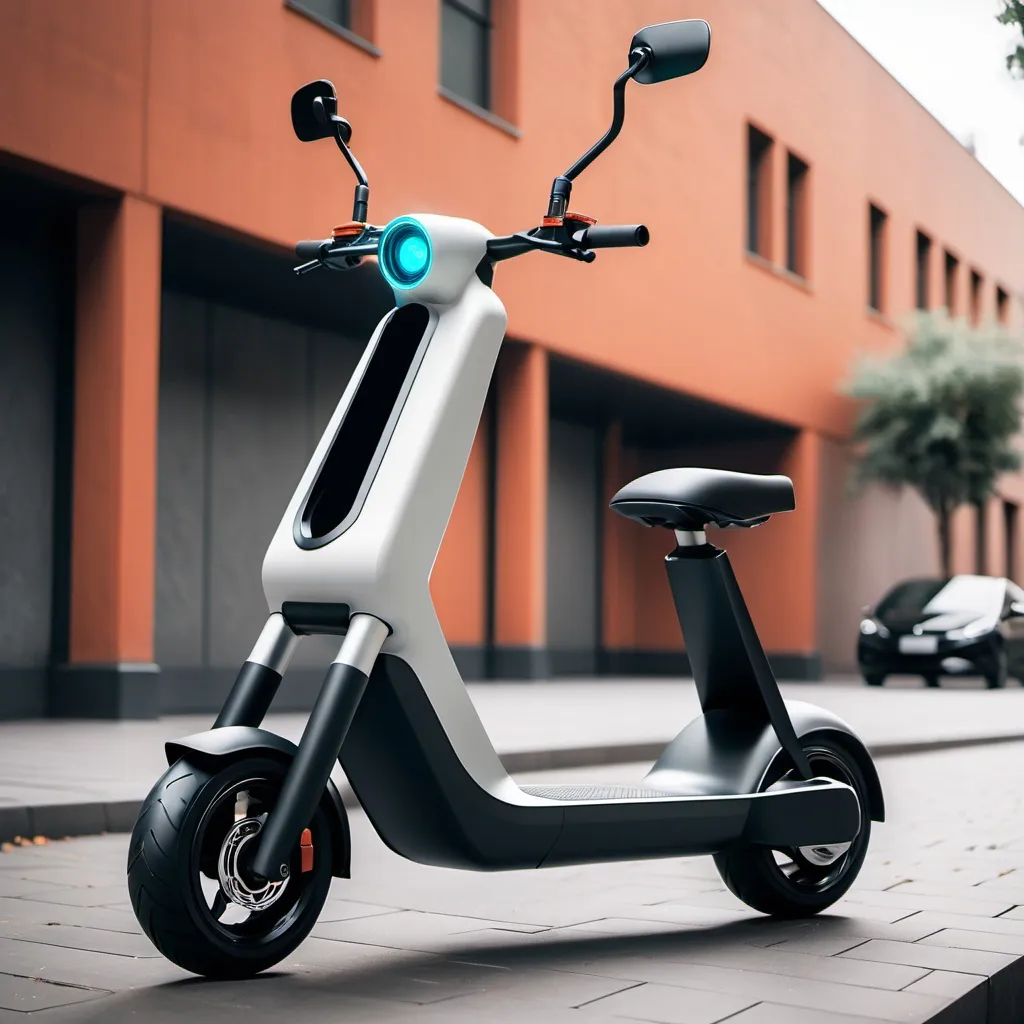 Prompt: an electric scooter from the future



