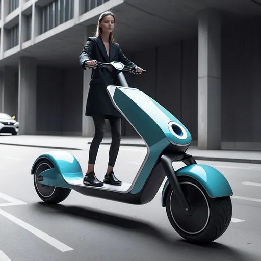 Prompt: an electric scooter from the future



