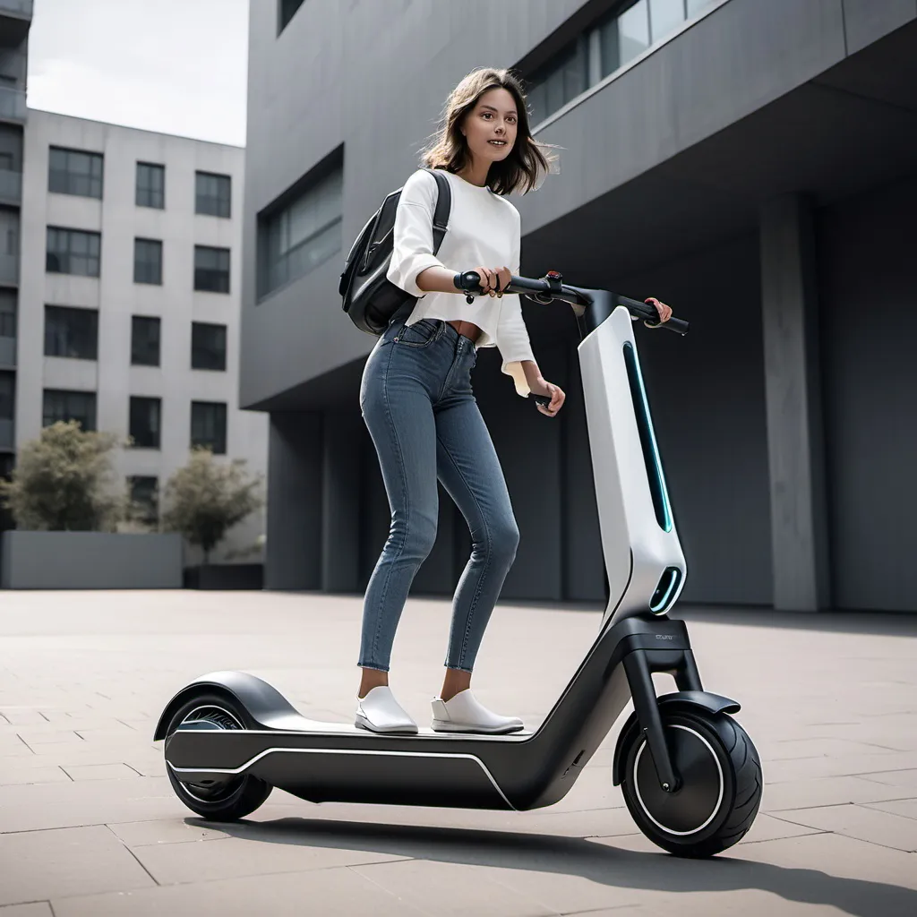 Prompt: an electric scooter from the future



