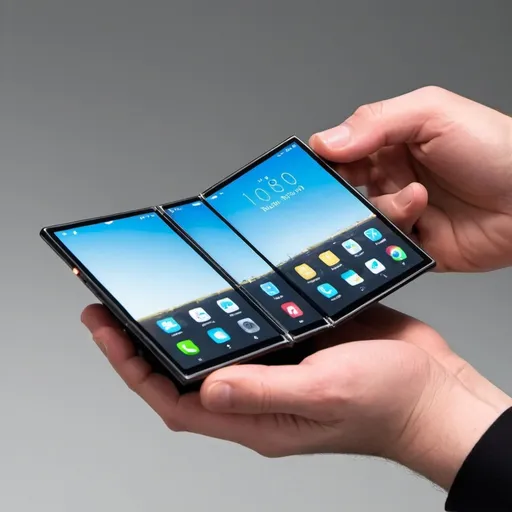 Prompt: a folding phone from the future
