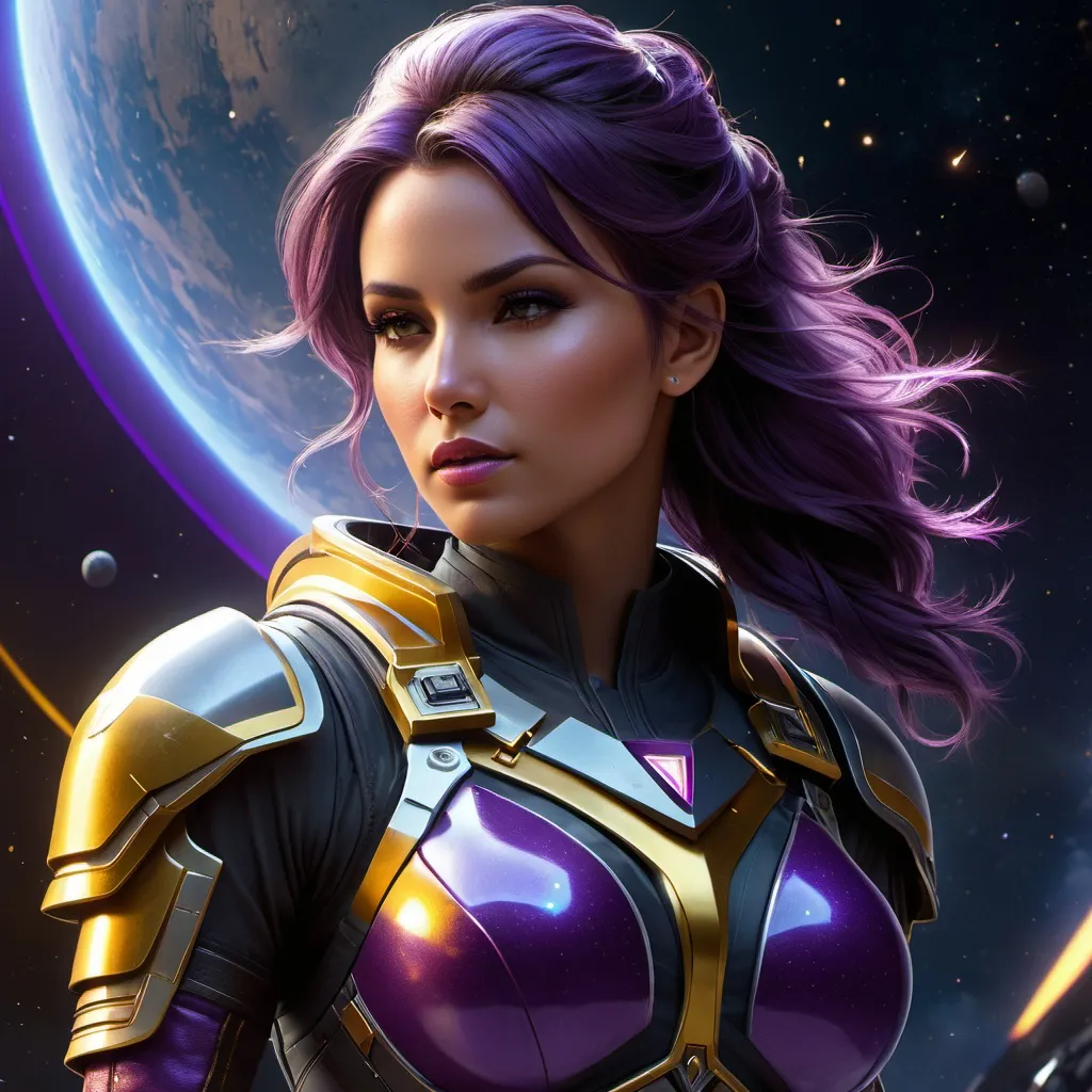 Prompt: female space warrior"
"a masterpiece, 8k resolution, dark fantasy concept art, by Greg Rutkowski, dynamic lighting, hyperdetailed, intricately detailed, Splash screen art, trending on Artstation, deep color, Unreal Engine, volumetric lighting, Alphonse Mucha, Jordan Grimmer, purple and yellow complementary colours"














