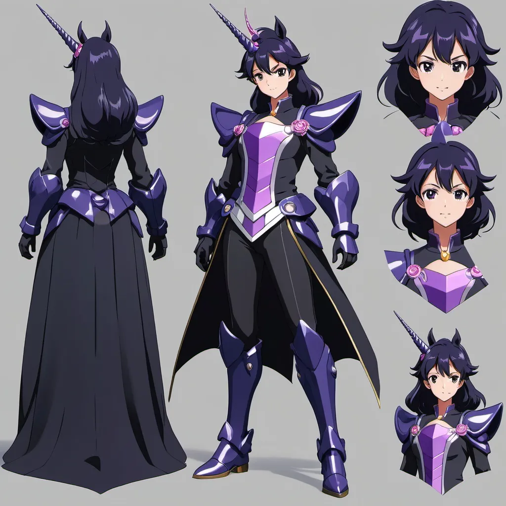 Prompt: "An anime character reference sheet of a dark, evil unicorn villain character in the style of the Pretty Cure franchise"
"Studio Ghibli, Anime Key Visual, by Makoto Shinkai, Deep Color, Intricate, 8k resolution concept art, Natural Lighting, Beautiful Composition"



















