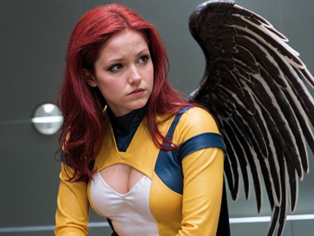 Prompt: Angel from the x-men
