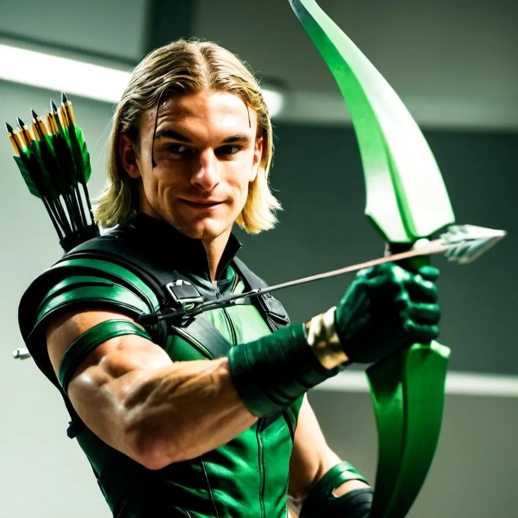Prompt: green arrow Connor Hawke from dc