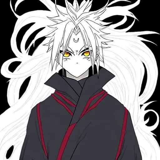Prompt: Make Kimimaro alternative ending, where he becomes leader of the Otsutsuki with all new dojutsu and genjutsu powers, in his full form. Give him Otsutsuki appearance with the bone abilities and new dojutsu eyes and genjutsu. Make him look legit like in Boruto anime.