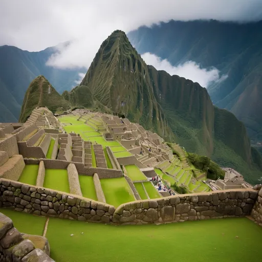 Prompt: ((masterpiece)), (best quality), (detailed), Machu Picchu, Peru, Incan, ruins, mountains, mystic, mist, stone, terraces, lush, green, ancient, spiritual