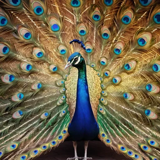 Prompt: ((masterpiece)), (best quality), (detailed), peacock, bird, colorful, vibrant, iridescent, plumage, feathers, fanned tail, regal, ornate, elegant, baroque, nature, botanical, dappled sunlight, whimsical