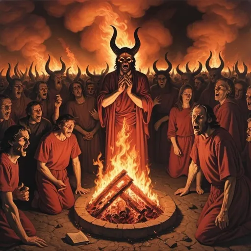 Prompt: atheists burning in hell