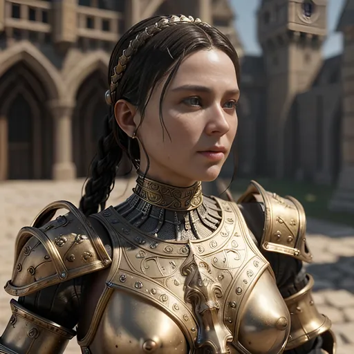 Prompt: Create a highly detailed AI defined design of a 3D Rendered highly detailed realistic medieval fantasy character, masterpiece:1.4, best quality:1.0, photo realistic