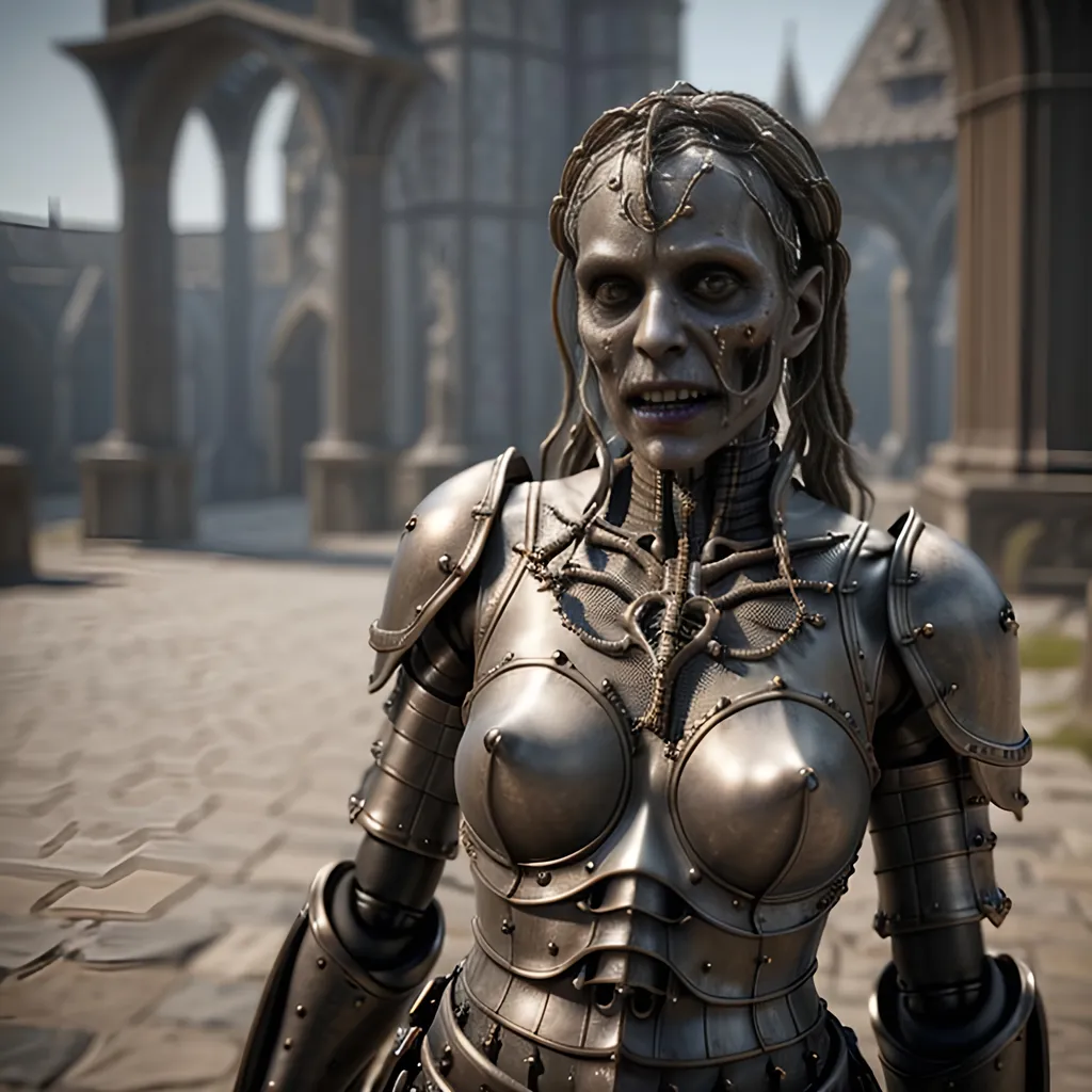 Prompt: Create a highly detailed AI defined design of a movie replacement 3D Rendered highly detailed realistic undead medieval fantasy character, masterpiece:1.4, best quality:1.0, photo realistic