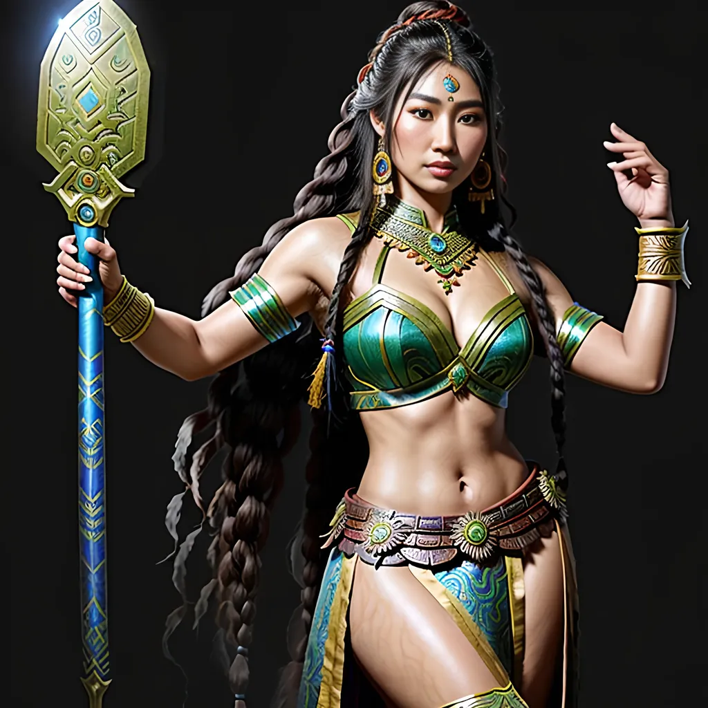 Prompt: Claymation Ultimate ancient full body Amazon warrior, Photo-realistic image, young adult beautiful Asian woman, extremely detailed facial features, heavy makeup, long wavy random color hair, old torn slave dress, being sold at auction,

Photo Realistic, RAW, artstation, splash style of dark fractal paint, contour, hyper detailed, intricately detailed, unreal engine, fantastical, intricate detail, steam screen, complementary colors, fantasy concept art, 8k resolution, deviantart masterpiece, splash arts, ultra details Ultra realistic, hi res, UHD, 64k, 3D rendering