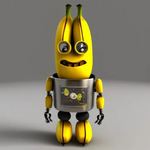 Prompt: Robot banana