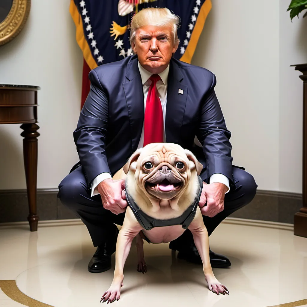 Prompt: Human Spider Hybrid Donald Trump Hybrid human human animal hybrid dog dog hybrid Donald Trump hybrid mutant