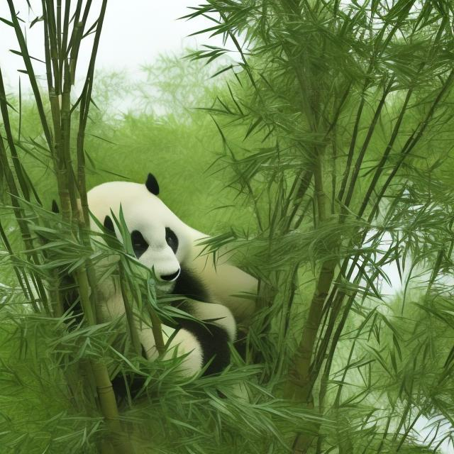 Prompt: Chinese Bamboos Panda