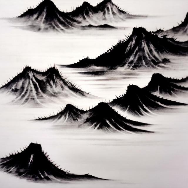 Prompt: Chinese Ink wash painting 
Twelve Sodium 