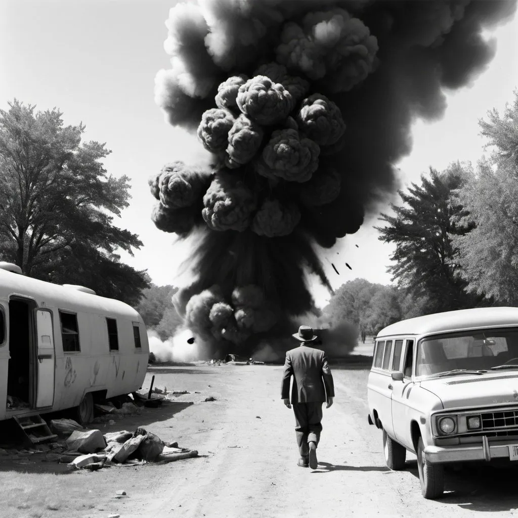 Prompt: As Jimmy ran across the camp site, he noticed an extremely shady person. The person was walking around the grounds, he decided to follow the man only to notice that he was trembling. When the man turned around in Jimmy’s direction, Jimmy noticed the man had a bomb attached to him. Jimmy ran as fast as he could trying to get away from the bomb. As Jimmy was at least thirty feet away, the bomb exploded. The explosion caused Jimmy to crash against a wall.