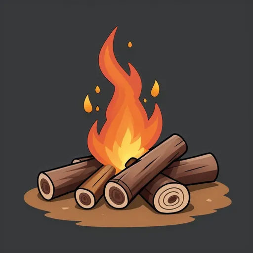 Prompt: campfire icon with no background dnd