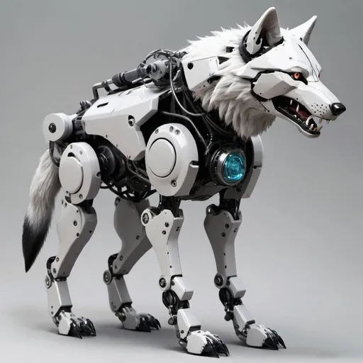 Prompt: robotic wolf dnd