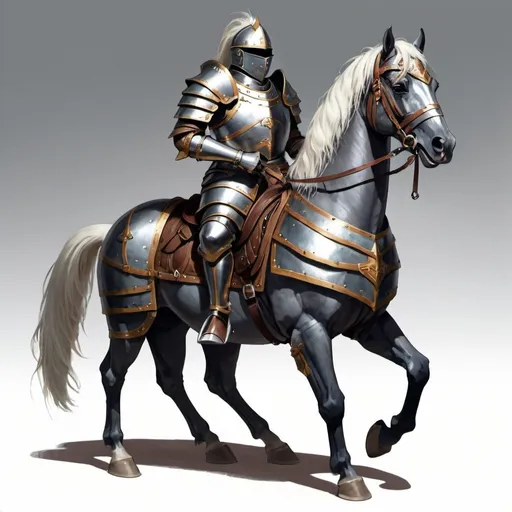 Prompt: horse with armor dnd