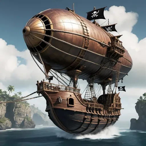 Prompt: pirate airship
