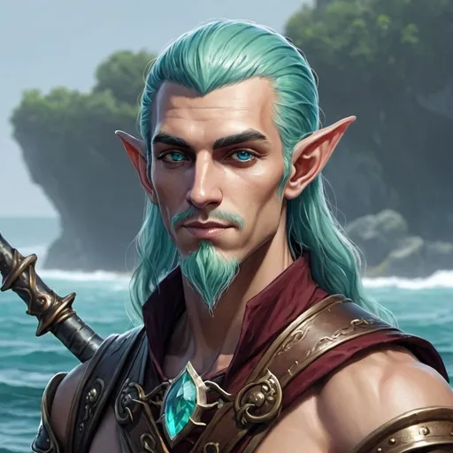 Prompt: sea elf male dnd