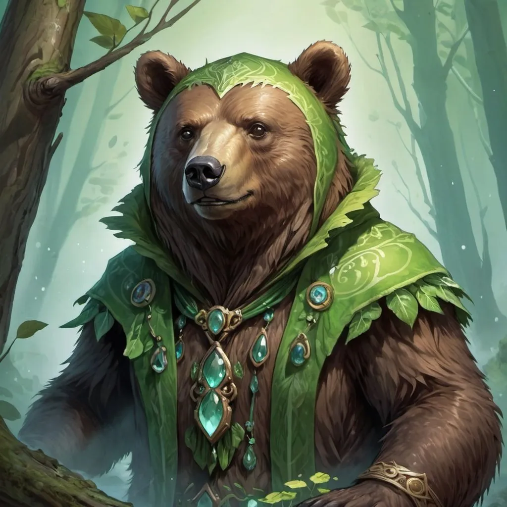 Prompt: fey bear elemental 5e
