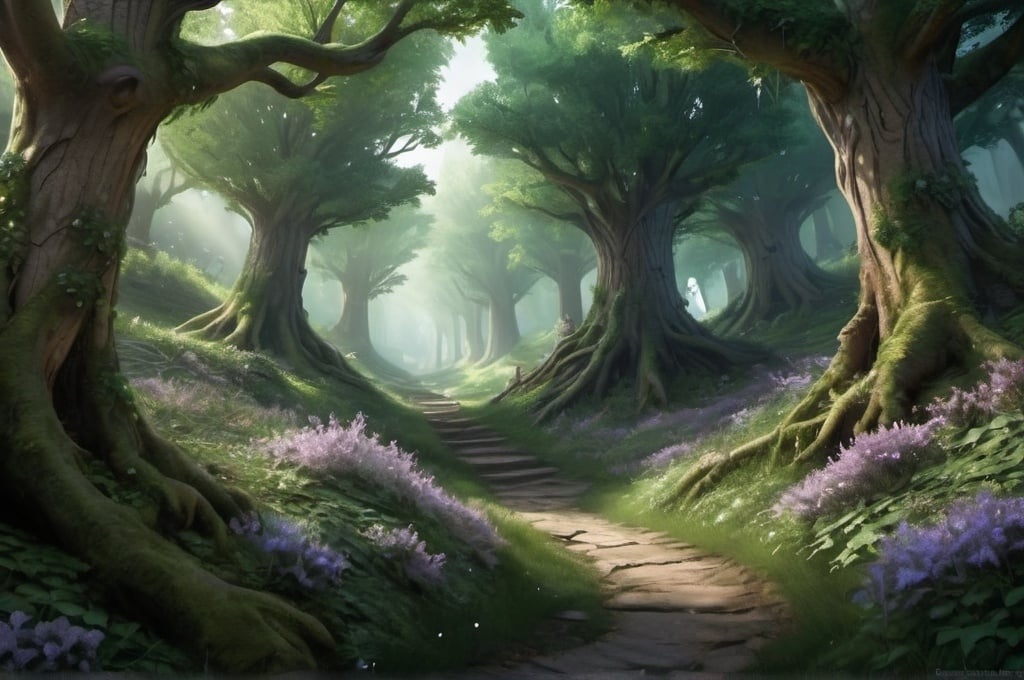 Prompt: magical fey forest dnd photorealistic