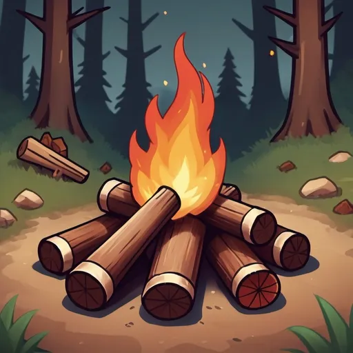 Prompt: campfire icon for dnd 