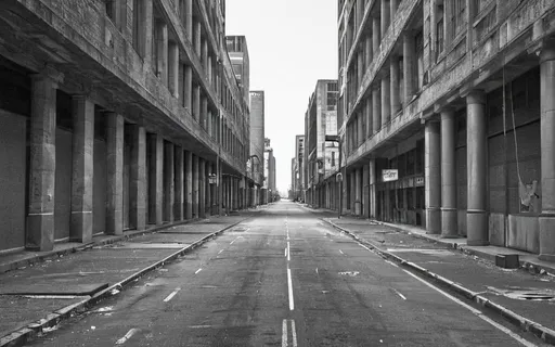 Prompt: deserted city