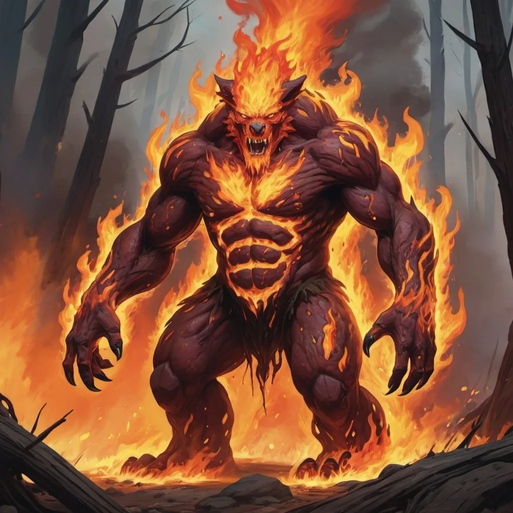 Prompt: wildfire elemental 5e 
