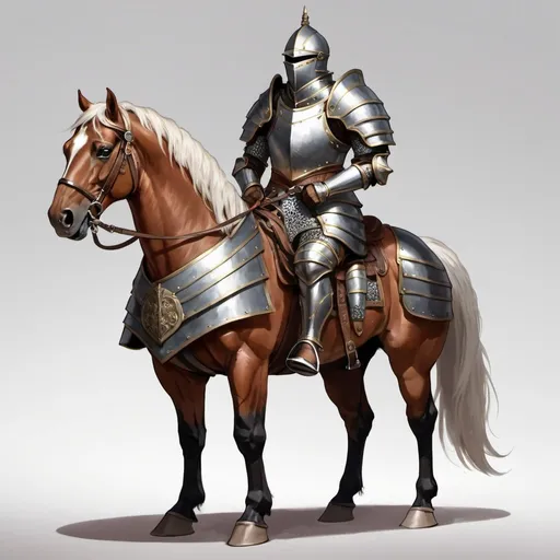 Prompt: horse with armor dnd