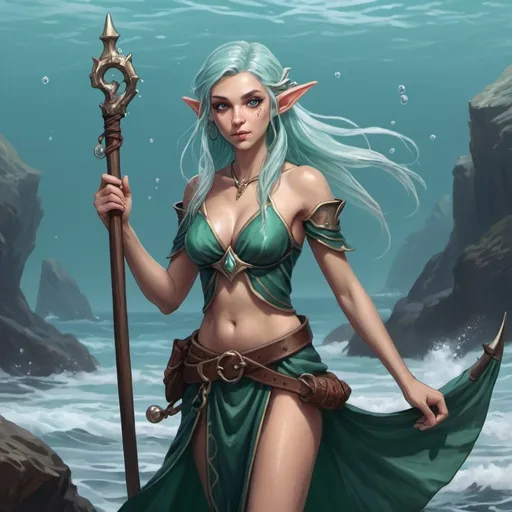 Prompt: sea elf dnd