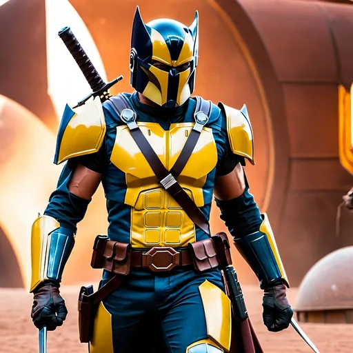 Prompt: Wolverine Mandalorian