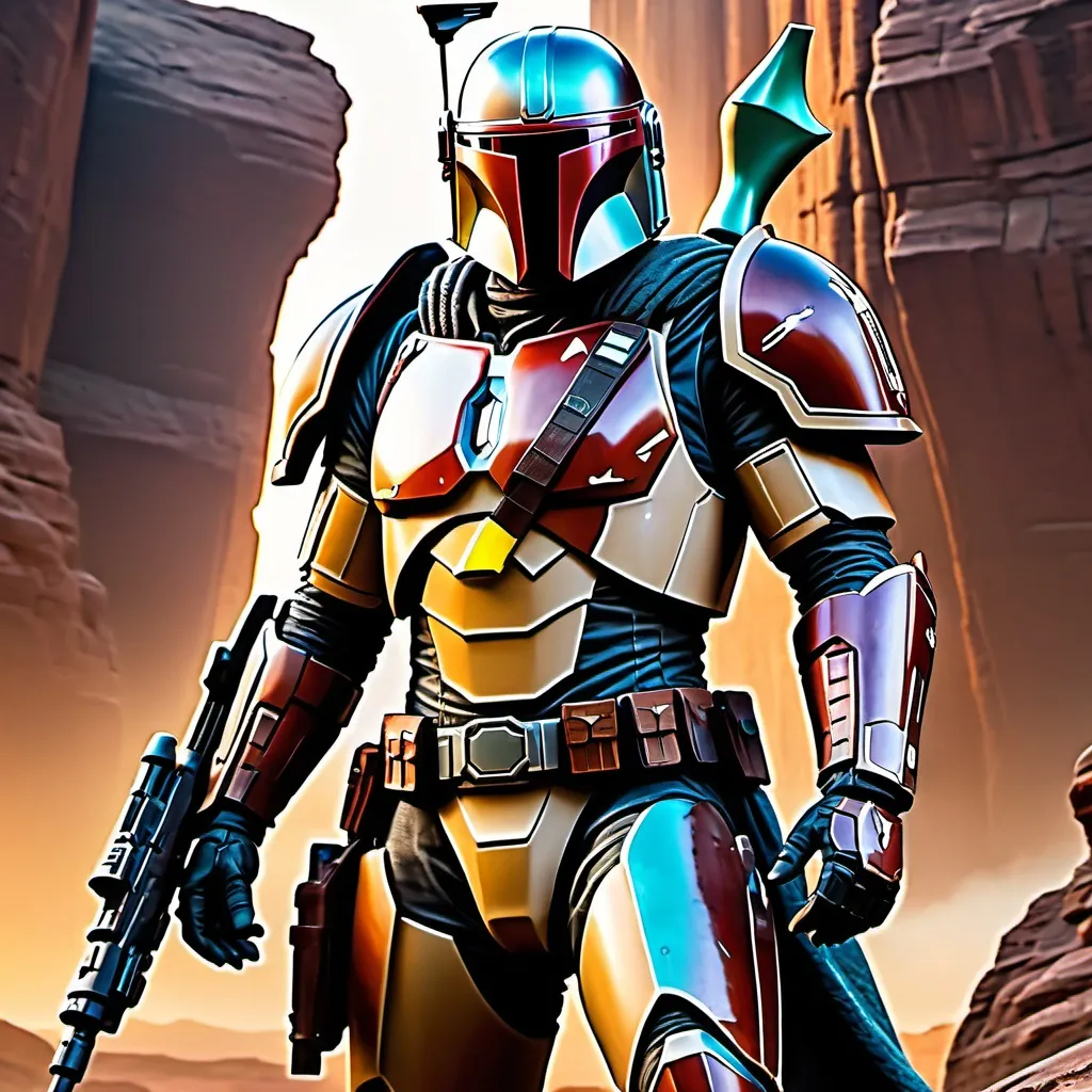 Prompt: Colossus Mandalorian