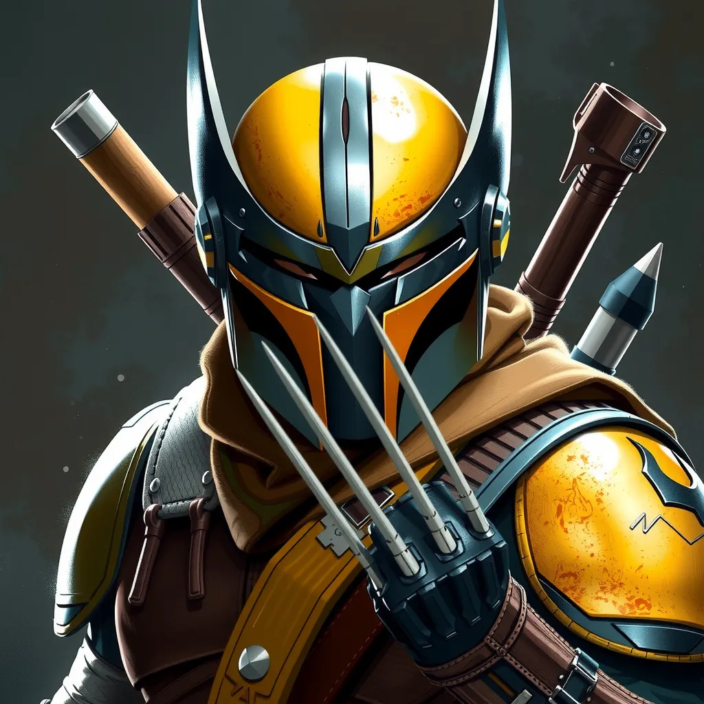 Prompt: Wolverine Mandalorian