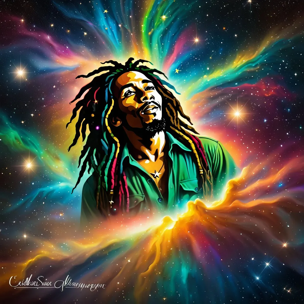 UHD, Realistic Bob Marley constellation, Milky Way b