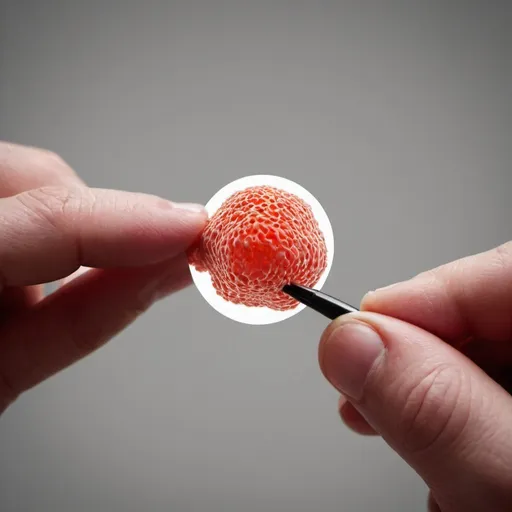 Prompt: poking a single cell with your finger


