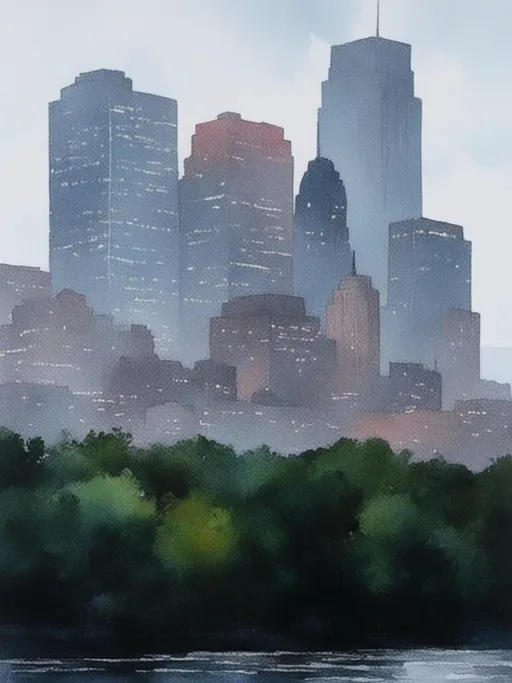 Prompt: <mymodel> impressionistic painting of Austin, Texas