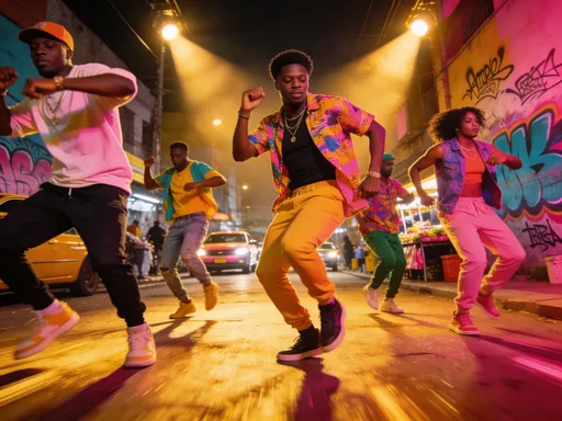 Prompt: make something similar amapiano music video and dance