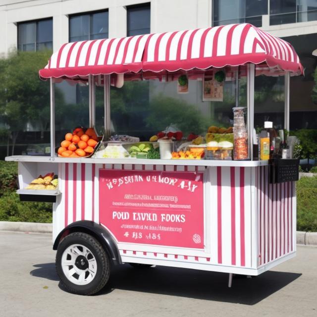 Prompt: PORTABLE FOOD CART SHOPS