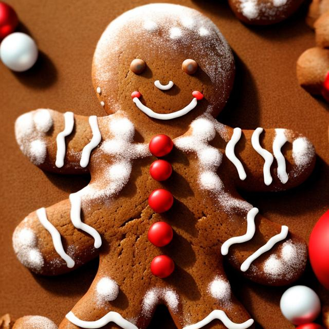 Prompt: Gingerbread girl, high resolution, no background, detailed icing, festive, warm tones, realistic, professional, close-up focus, quality details
