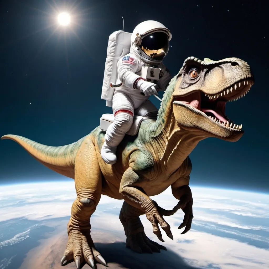 Prompt: astronaut riding a dinosaur

