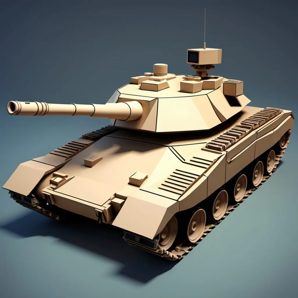 Prompt: A low poly modern T90 Tank
