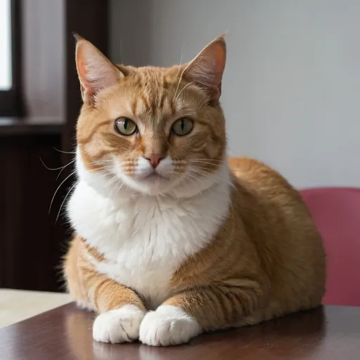 Prompt: A cat is siiting on the table