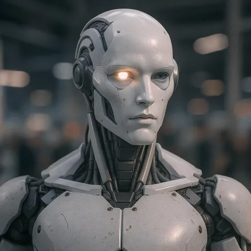 Prompt: humanoid machine .
