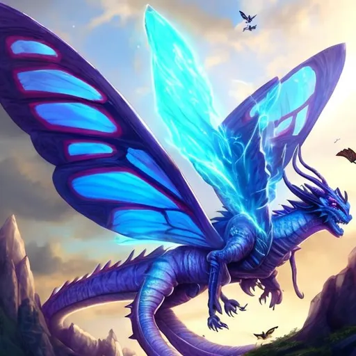 Prompt: An epic butterfly dragon
