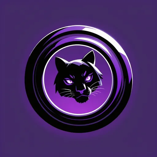 Prompt: an anime style logo, 2000px by 2000px of a ring with a purple essence or in black panter colours in a comic book style