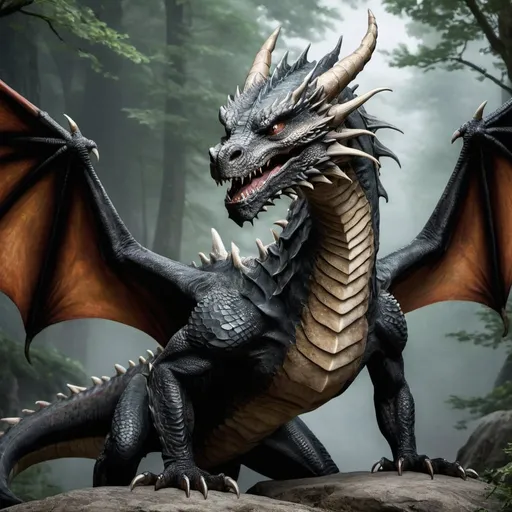 Prompt: realistic photo of a dragon